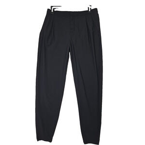 Grayson‎ Women's Medium M Pleated Black Nylon Jogger Pants M